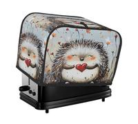 The Heart Grabbing Little Hedgehog Housse de grille-pain 2 tranches pour petits appareils de cuisine avec poches Protection contre la poussière et les traces de doigts