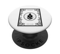 The Heart The Flame (déclaration spirituelle) (Carte Tarot) PopSockets PopGrip Adhésif