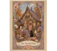 The Hearth Witch : Witchs Cottage in Autumn Puzzle 300/500/1000 pièces - Puzzle féminin esthétique inspiré d'une carte de tarot - 300 pièces (25 × 36 cm)