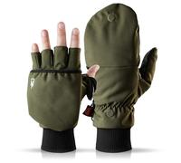 THE HEAT COMPANY - Heat 2 Softshell - Gants tactiles sans Doigts et moufle en Un - Qualité Premium - Gants d'hiver Chauds pour Le vélo & Le Running - Contre Le Froid Pendant Sport & Travail
