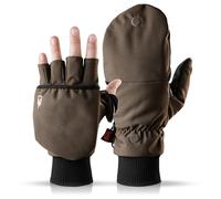 THE HEAT COMPANY - Heat 2 Softshell - Gants tactiles sans Doigts et moufle en Un - Qualité Premium - Gants d'hiver Chauds pour Le vélo & Le Running - Contre Le Froid Pendant Sport & Travail