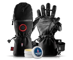 THE HEAT COMPANY - Heat 3 Smart Pro - Qualité Premium - Gants et Mitaines en Un - Manipuler Tout en restant au Chaud - Gants Photo n°1, Outdoor, Ski, Taille 8, pour Femmes & Hommes