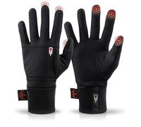 THE HEAT COMPANY - Polartec Liner - Gants Hiver pour Homme & Femme - Qualité des Alpes - Gant Tactile Smartphone - Gant de Travail & de Velo - Gants Thermiques Chauds Contre Le Froid, Noir, 7