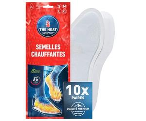 THE HEAT COMPANY Semelles Chauffantes - 10 Paires - Extra Chaud - 8 Heures de Chaleur - Chaleur immédiate - autochauffante - purement Naturel - Small Taille: 36-38