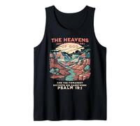 The Heavens Declare Glory of God Psaum 19:1 Vintage Hiker Débardeur