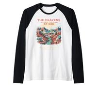The Heavens Declare Glory of God Psaum 19:1 Vintage Hiker Manche Raglan