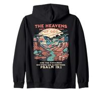 The Heavens Declare Glory of God Psaum 19:1 Vintage Hiker Sweat à Capuche