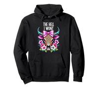 The Hell I Wont Cowgirl Boho Cow Skull Cowboy Go Milk a Bull Sweat à Capuche