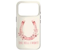 The Hell I Won't Floral Horseshoe Cowgirl Western Coque pour iPhone 17 Pro