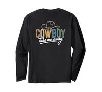 The Hell I Won't Funny Cowgirl Country Western Rodeos Retro Manche Longue