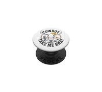 The Hell I Won't Funny Cowgirl Country Western Rodeos Retro PopSockets PopGrip Adhésif