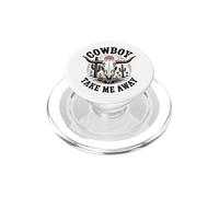 The Hell I Won't Funny Cowgirl Country Western Rodeos Retro PopSockets PopGrip pour MagSafe