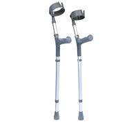 The Helping Hand Company Paire de béquilles doubles réglables - Poignée ergonomique confortable - Aluminium léger - Entièrement réglable en hauteur et bras réglables - Aide à la mobilité médicale