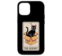 The Hermit Tarot Card in Box Mystic Funny Cat in Box Coque pour iPhone 12/12 Pro