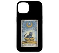 The Hermit Tarot Card in Box Mystic Funny Cat in Box Coque pour iPhone 13