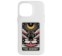 The Hermit Tarot Card in Box Mystic Funny Cat in Box Coque pour iPhone 14 Pro Max