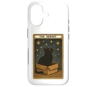 The Hermit Tarot Card in Box Mystic Funny Cat in Box Coque pour iPhone 17