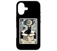 The Hermit Tarot Card in Box Mystic Funny Cat in Box Coque pour iPhone 17