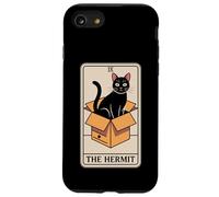 The Hermit Tarot Card in Box Mystic Funny Cat in Box Coque pour iPhone SE (2020) / 7/8
