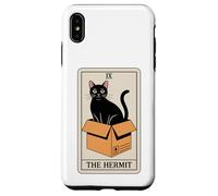 The Hermit Tarot Card in Box Mystic Funny Cat in Box Coque pour iPhone XS Max