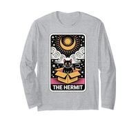 The Hermit Tarot Card in Box Mystic Funny Cat in Box Manche Longue