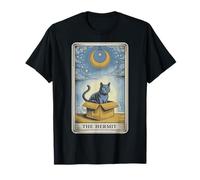 The Hermit Tarot Card in Box Mystic Funny Cat in Box T-Shirt