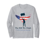 The Hill We Climb Chemise Drapeau USA Manche Longue