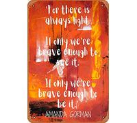 The Hill We Climb - Citation inspirante - Amanda Gorman - Poet Laureate - Affiche vintage en métal 30,5 x 20,3 cm