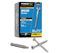 The Hillman Group 48622 ST Vis à bois en acier inoxydable 25,4 x 6,3 cm