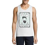 The Hipster Funny Tarot Card Parody T-Shirt débardeur en Coton pour Hommes Blanc XX-Large