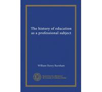 The history of education as a professional subject