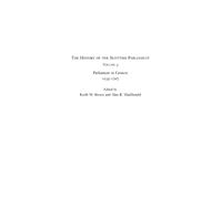 The History of the Scottish Parliament: Parliament in Context, 1235-1707