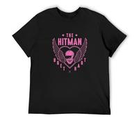 The Hitman Bret Hart Skull T-Shirt Funny Vintage Gift Men Tee Black L