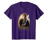 The Hobbit Bilbo and Sting T-Shirt, Enfant, Violet, 8 Ans