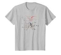 The Hobbit Lonely Mountain T-Shirt, Enfant, Argent, 2 Ans