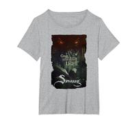 The Hobbit Smaug Taunt T-Shirt, Femme Grandes Tailles, Gris Chiné, 5X