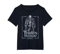 The Hobbit Thorin Stare T-Shirt, Femme Grandes Tailles, Noir, 6X