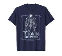The Hobbit Thorin Stare T-Shirt, Homme, Bleu Marine, 4XL