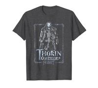 The Hobbit Thorin Stare T-Shirt, Homme, Chiné Foncé, 5XL