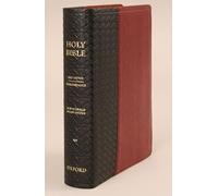 The Holy Bible: King James Version, Black/burgundy, Leather Basketweave, Improved Edition, Bonded Leather