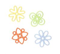 The Home Bliss Company BlissHome Dessous de Verre en Silicone Multicolore 10 x 0,4 cm