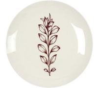 The Home Deco Factory - Assiette en porcelaine Cottage 20 cm blanc et bordeaux Blanc et bordeaux G