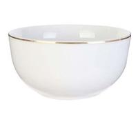 The Home Deco Factory - Bol en porcelaine liseré doré 50 cl Unitaire Blanc G