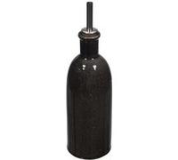 The Home Deco Factory - Bouteille huile vinaigre en grès Tokyo 40 cl Noir G