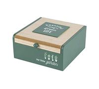 THE HOME DECO FACTORY - Caja de Almacenamiento de Madera con Tapa