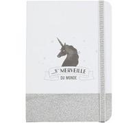 The Home Deco Factory - Carnet de notes à paillettes Licorne - Argent G