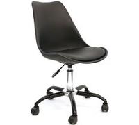 The Home Deco Factory - Chaise de bureau à roulettes design Kiruna - Noir - Kiruna Noir G