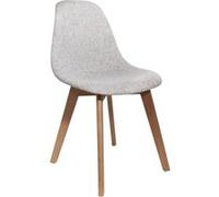 Chaise scandi en grosse maille Flora - Gris clair