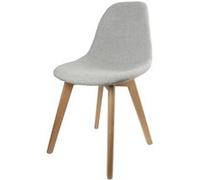 The Home Deco Factory - Chaise scandinave en tissus Olga - H. 83 cm - Gris clair - Olga Gris clair G