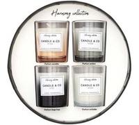 Home deco factory Bougies parfumées Harmony Lot de 4 6 cm Multicolore
